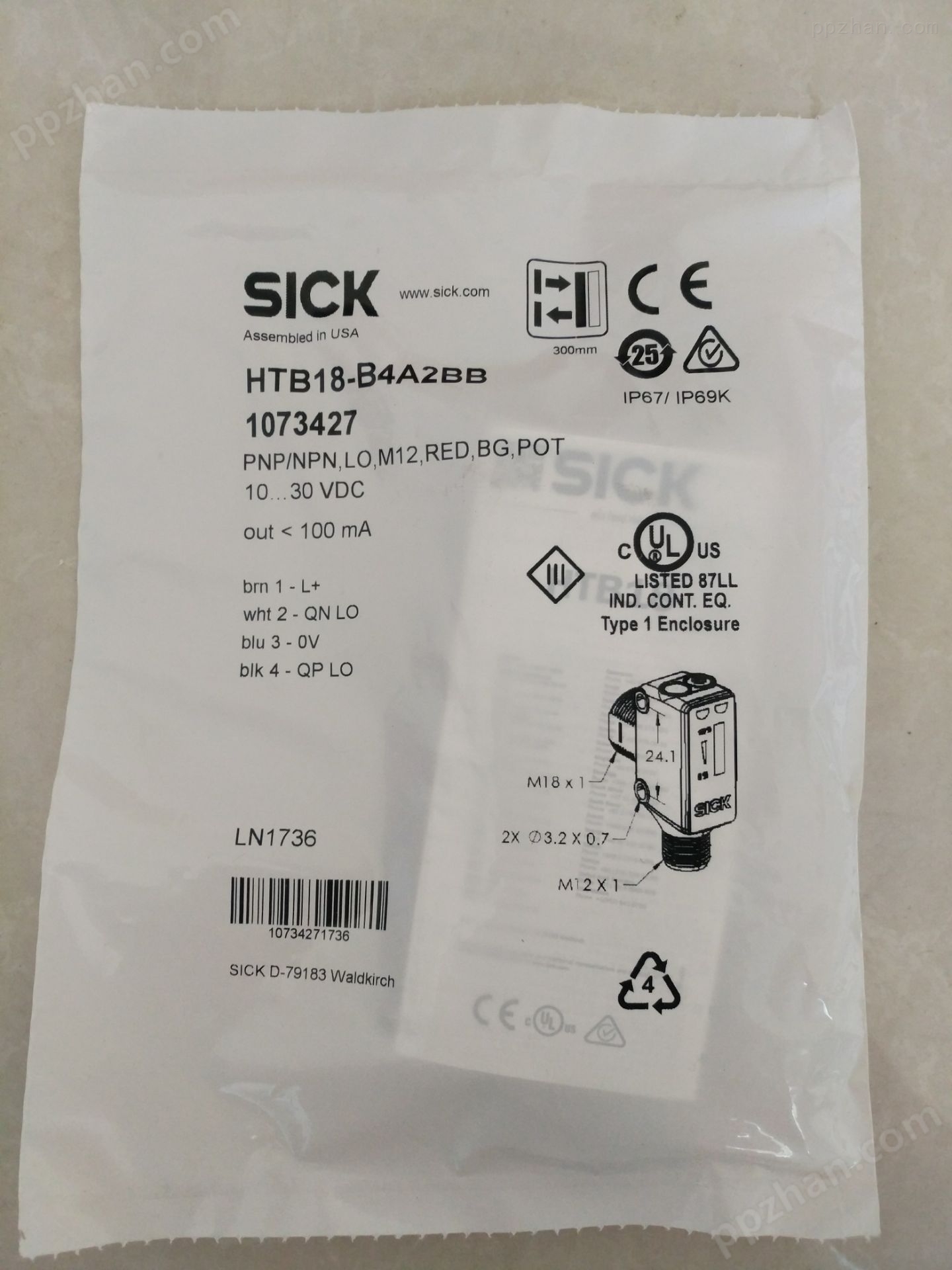 sick光电传感器HTB18-B4A2BB